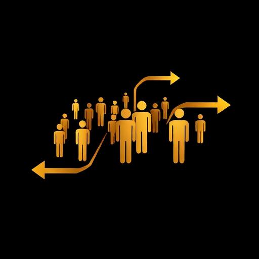 People flow icon representing guest movement analysis
