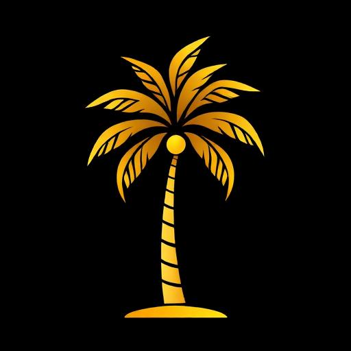 Palm tree icon representing tropical expertise in casino event planning