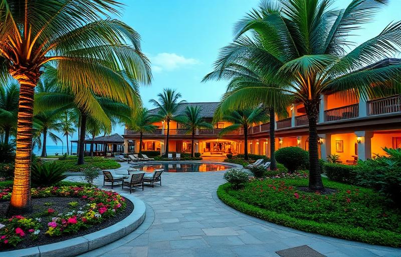 Alamanda Palm Cove boutique resort with tropical gardens, beachfront access, and intimate luxury setting